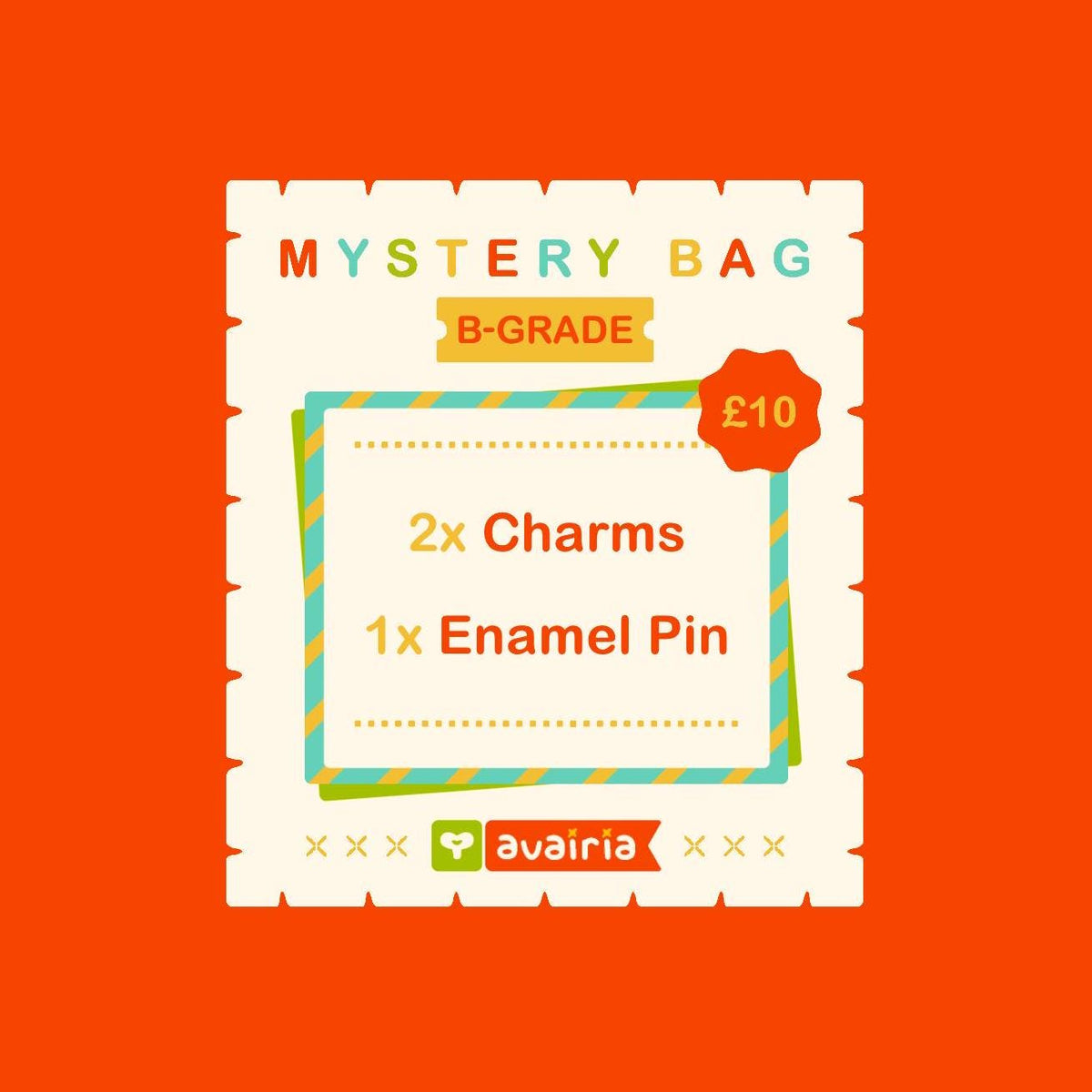 B-Grade Mystery Bag ⋆ Type 1 ⋆ Surprise Bag, Discounted Keychains, Pins