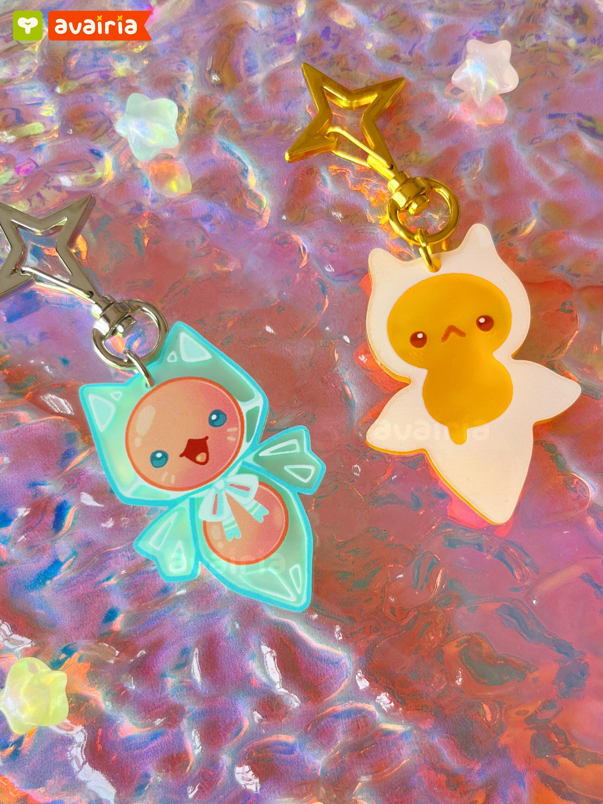 Sea Angel Charms ⋆ Frosted Acrylic ⋆ 2 Inch ⋆ Ocean Deep Sea Marine Animal Cute Food Keychain