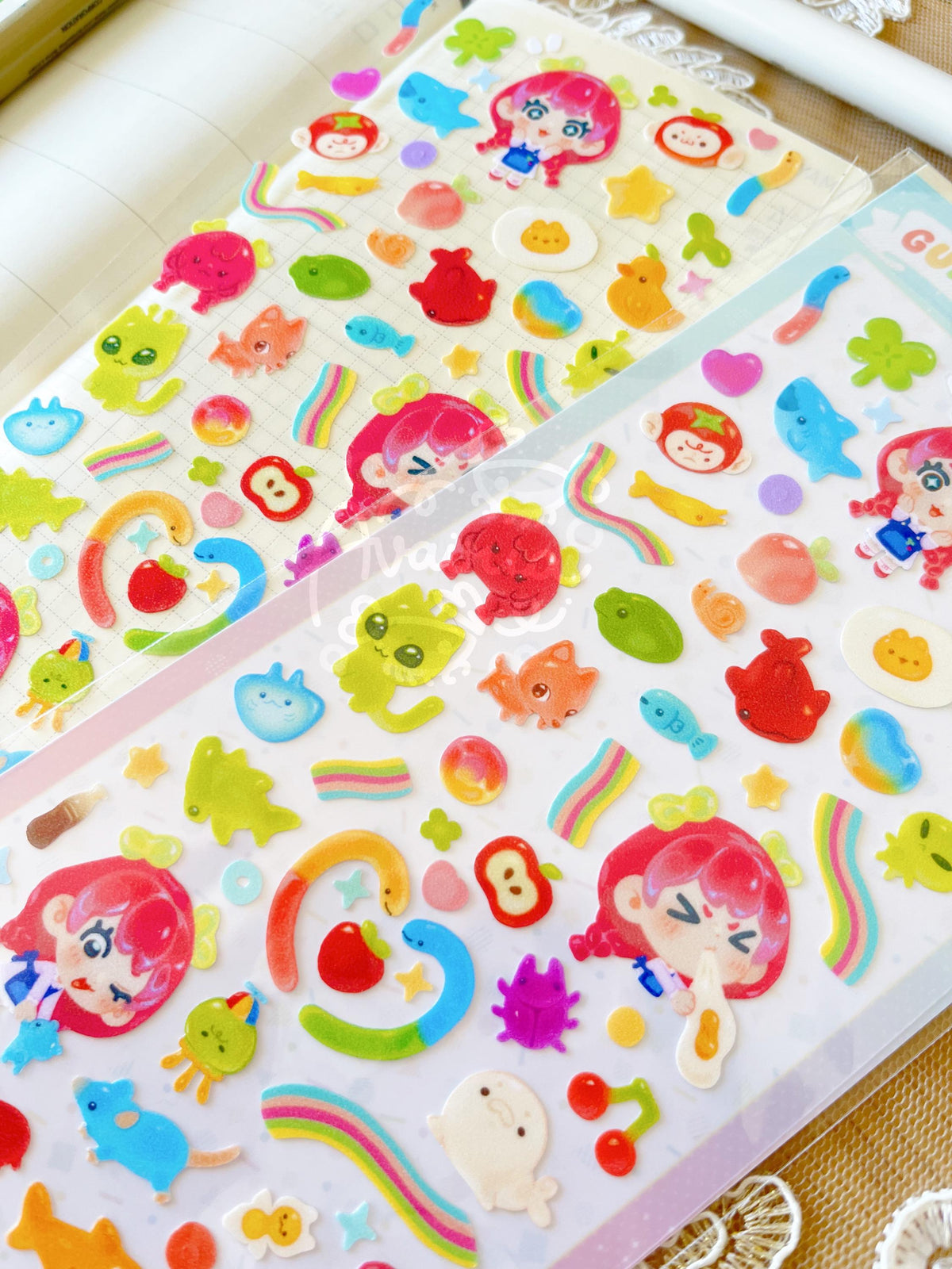 Gummy Gourmet ⋆ Sticker Sheet ⋆ Cute Food Candy Stickers Deco Stationery