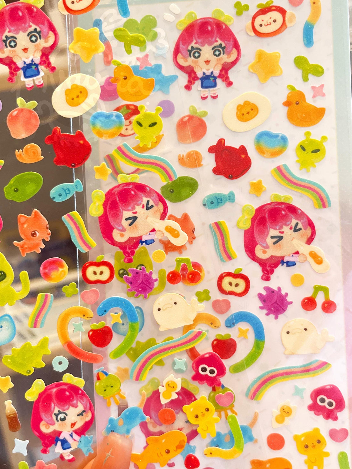 Gummy Gourmet ⋆ Sticker Sheet ⋆ Cute Food Candy Stickers Deco Stationery