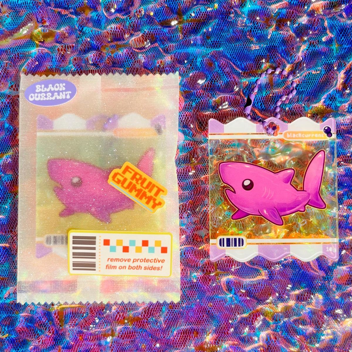 Gummy Sharks [NEW] ⋆ Ripple Acrylic Charms ⋆ 2.5inch ⋆ Cute Ocean Marine Animal Keychain
