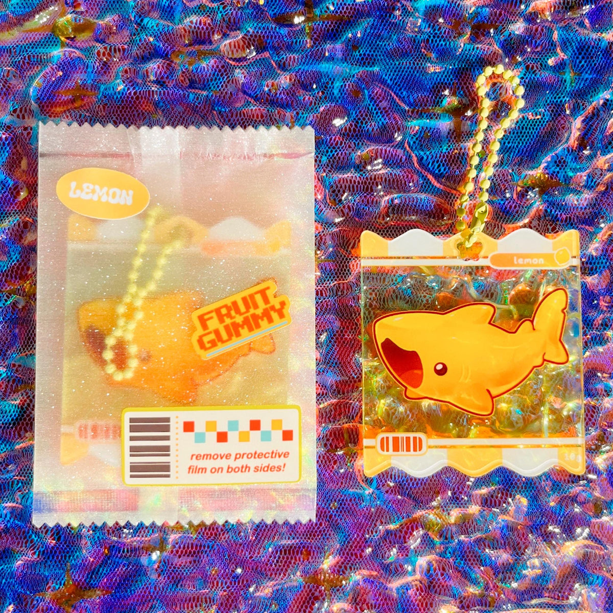 Gummy Sharks [NEW] ⋆ Ripple Acrylic Charms ⋆ 2.5inch ⋆ Cute Ocean Marine Animal Keychain