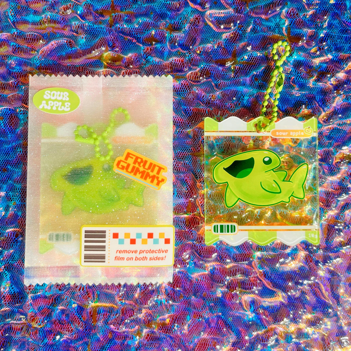 Gummy Sharks [NEW] ⋆ Ripple Acrylic Charms ⋆ 2.5inch ⋆ Cute Ocean Marine Animal Keychain