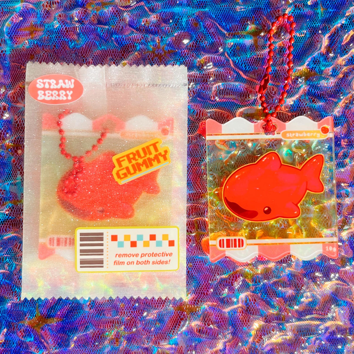 Gummy Sharks [NEW] ⋆ Ripple Acrylic Charms ⋆ 2.5inch ⋆ Cute Ocean Marine Animal Keychain