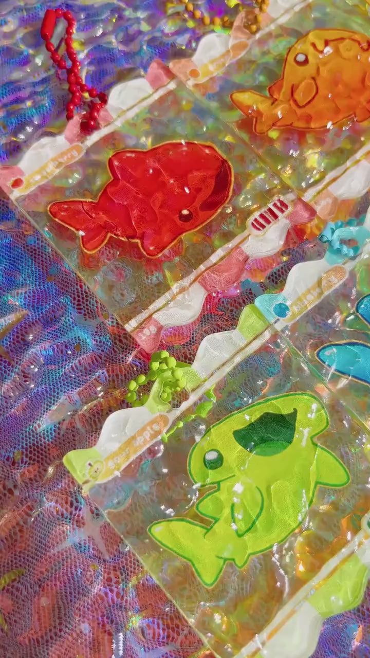 Gummy Sharks [NEW] ⋆ Ripple Acrylic Charms ⋆ 2.5inch ⋆ Cute Ocean Marine Animal Keychain